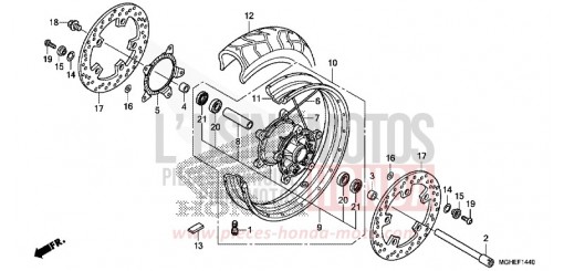 FRONT WHEEL VFR1200XE de 2014